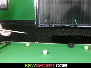 Her BF screws fat hooker on the pool table