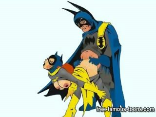 Batman med catwoman och batgirl orgier