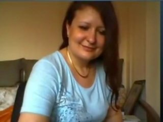 Husmor vanessa blinkende på hjem webkamera