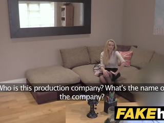 Fake Agent UK Amateur big tits MILF sucks shaft for cash on casting couch