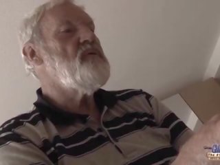 Old Young - Big johnson Grandpa Fucked by Teen she licks thick old man prick
