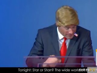 Donald Drumpf fucks Hillary Clayton during a debate