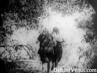 প্রাচীন রীতি যৌন চলচ্চিত্র - একটি বিনামূল্যে অশ্বারোহণ - গোড়ার দিকে 1900s এরোটিকা