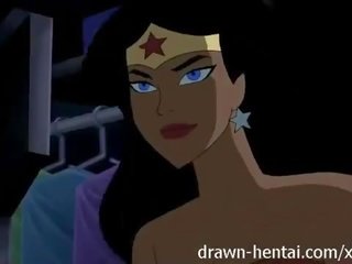 Justice League Hentai - Two chicks for Batman prick