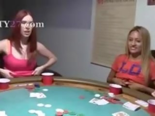 Young girls reged video on poker night